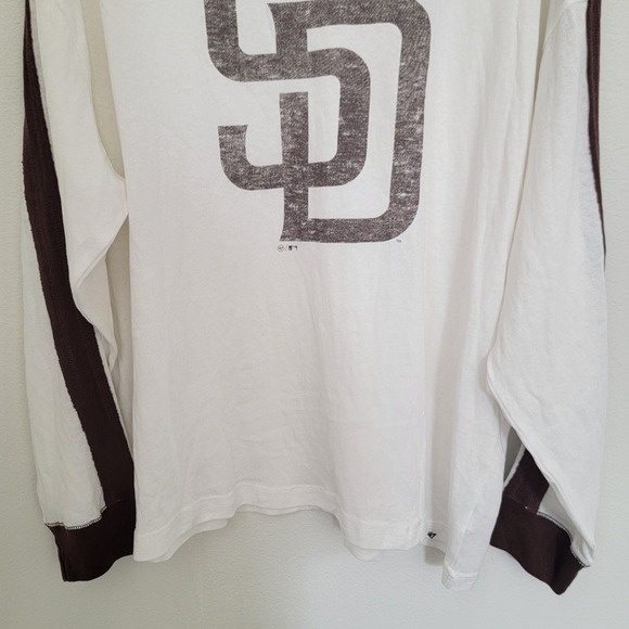 47 Womens San Diego Padres 2X Caribou Long Sleeve Shirt NWT Baseball 100% Cotton - Picture 4 of 15